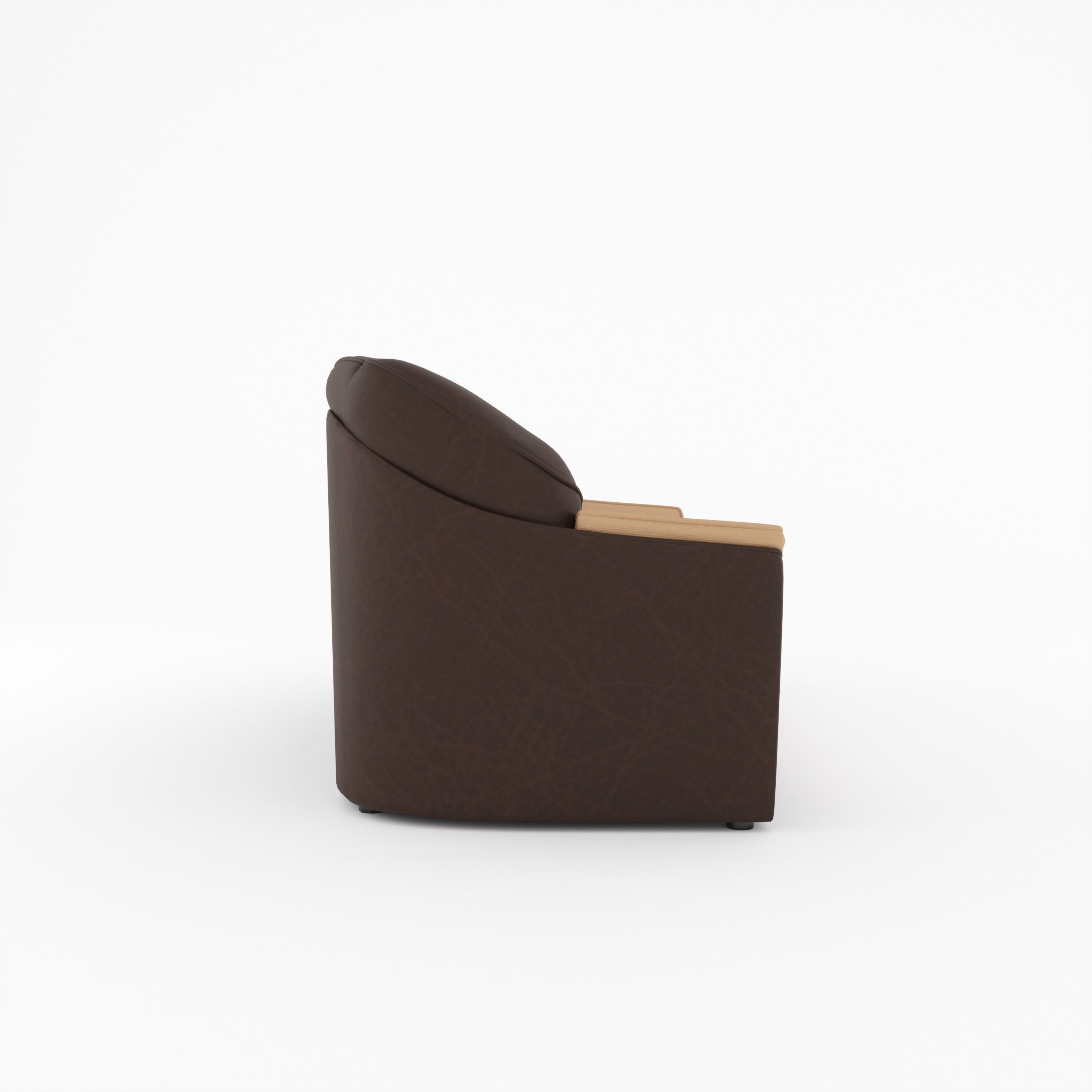 WESTIDO Cyrus Leatherette 3 Seater  Sofa (Finish Color - Creame Brown, DIY(Do-It-Yourself))