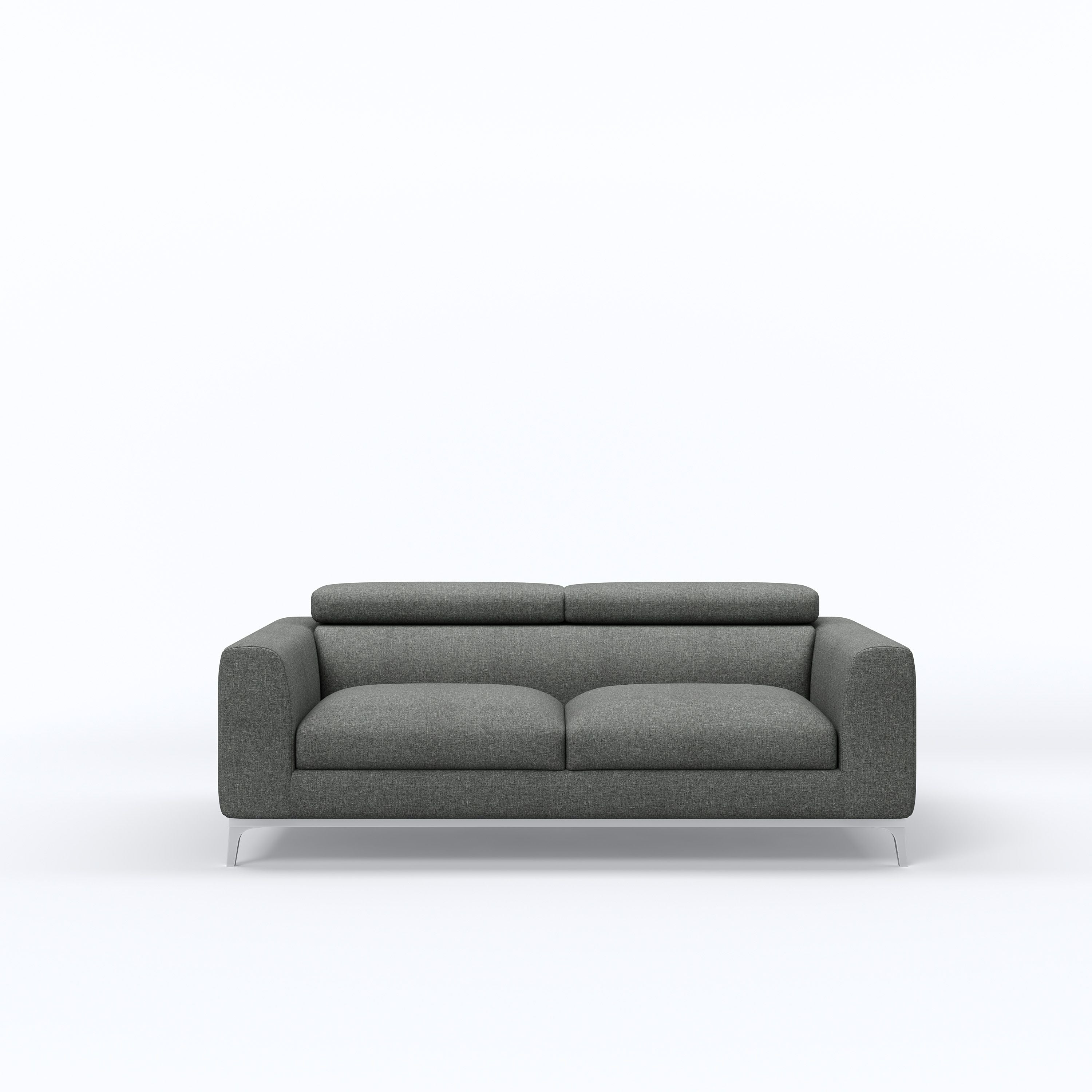 WESTIDO Tuxedo Fabric 2 Seater  Sofa (Finish Color - GREY, DIY(Do-It-Yourself))