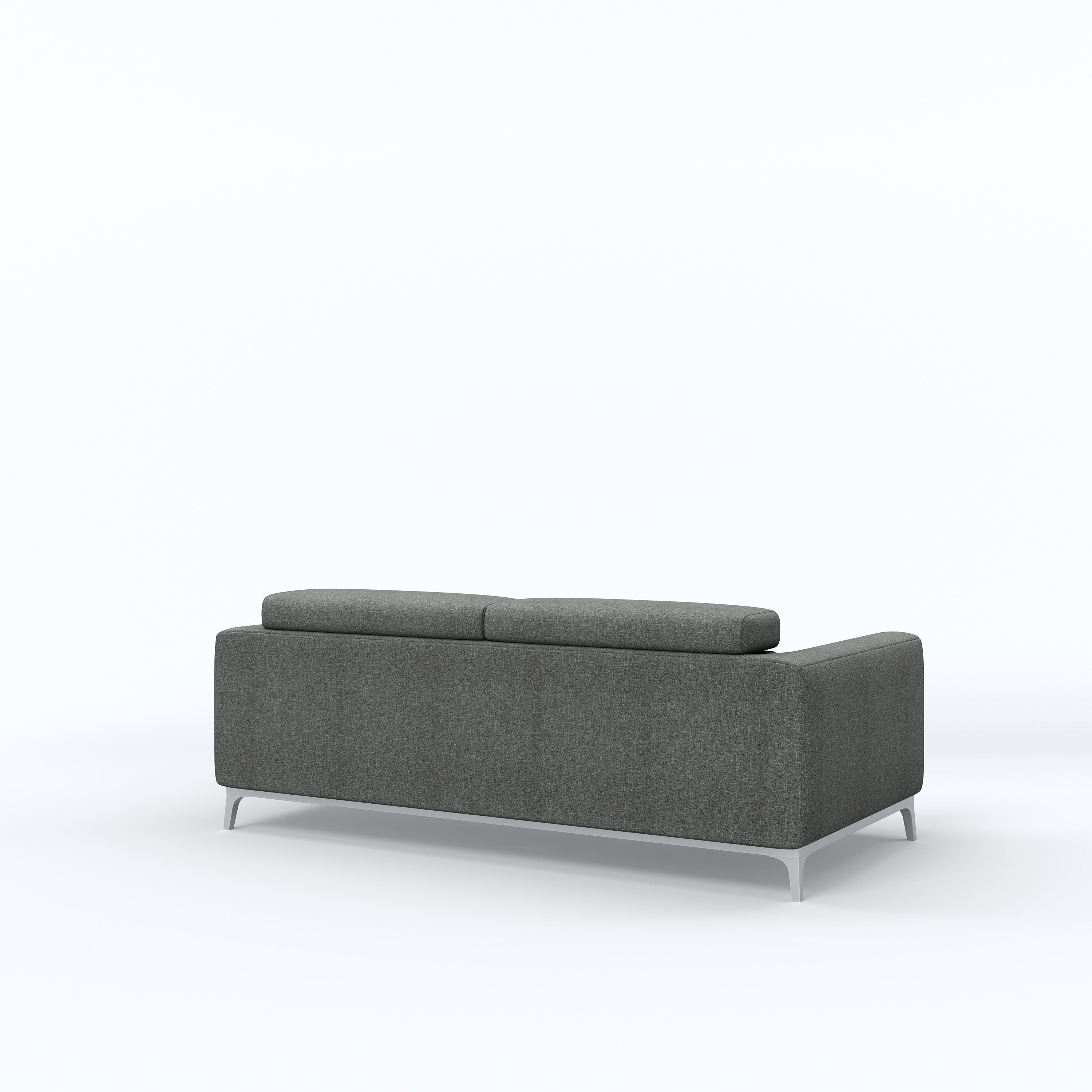 WESTIDO Tuxedo Fabric 2 Seater  Sofa (Finish Color - GREY, DIY(Do-It-Yourself))