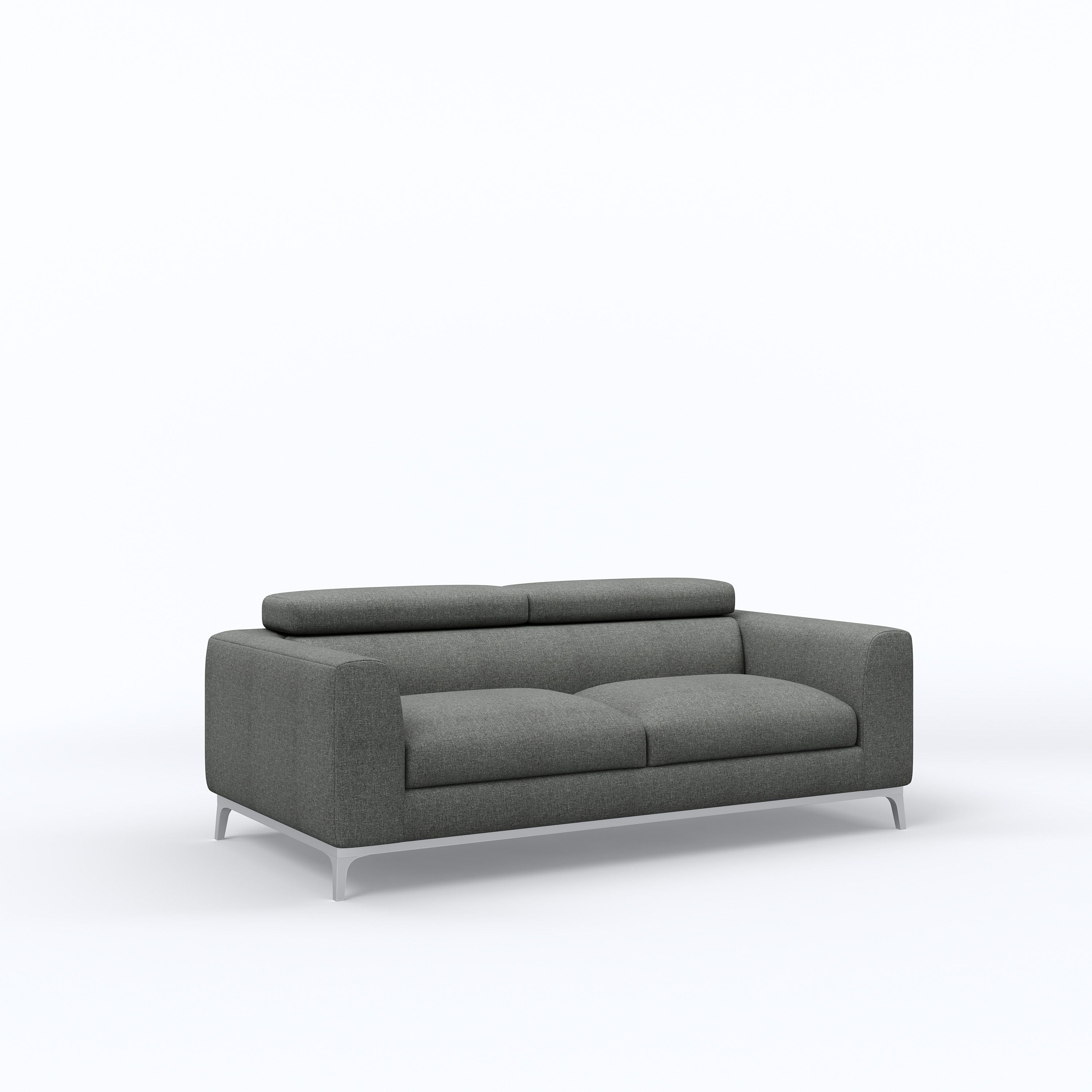 WESTIDO Tuxedo Fabric 2 Seater  Sofa (Finish Color - GREY, DIY(Do-It-Yourself))