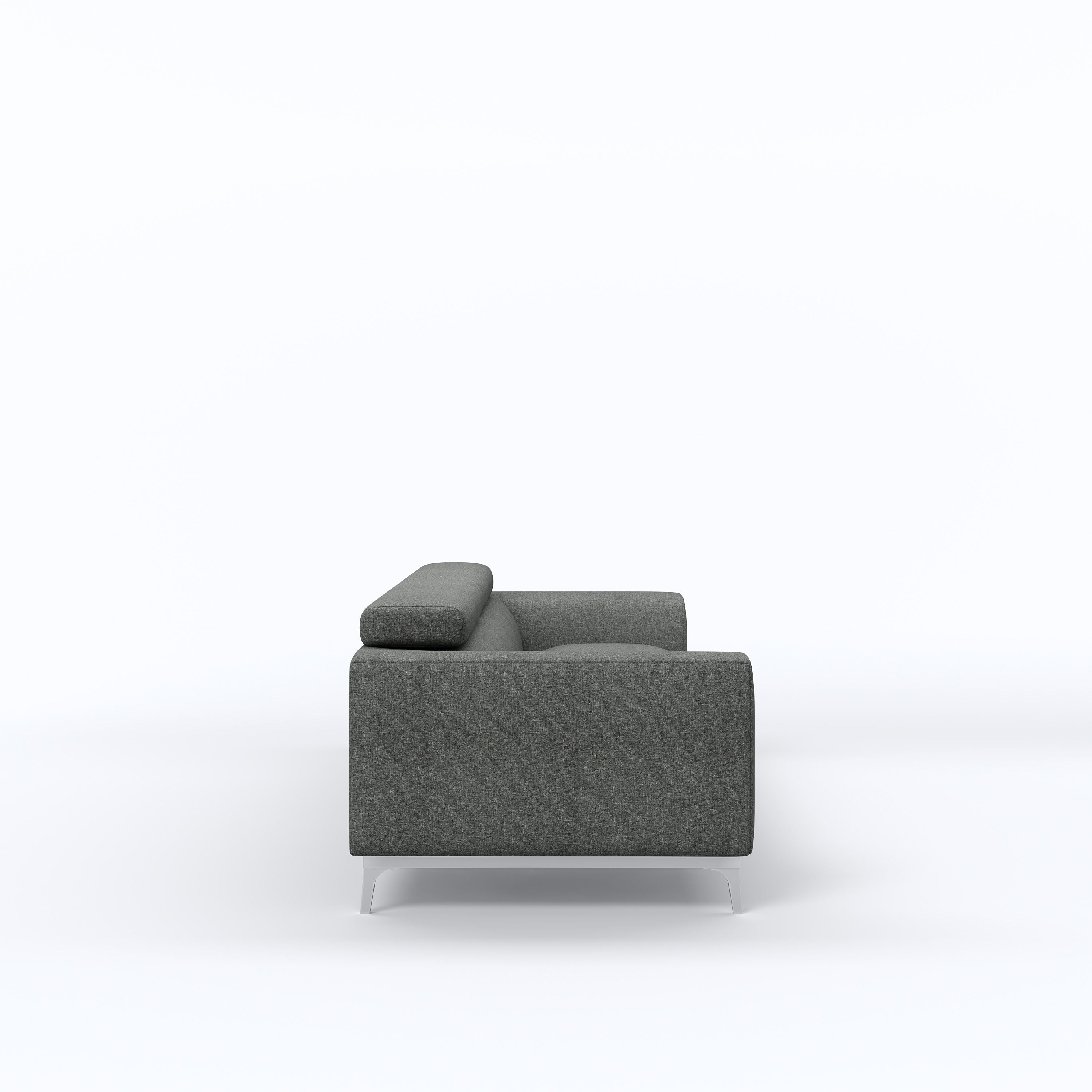 WESTIDO Tuxedo Fabric 3 Seater  Sofa (Finish Color - GREY, DIY(Do-It-Yourself))