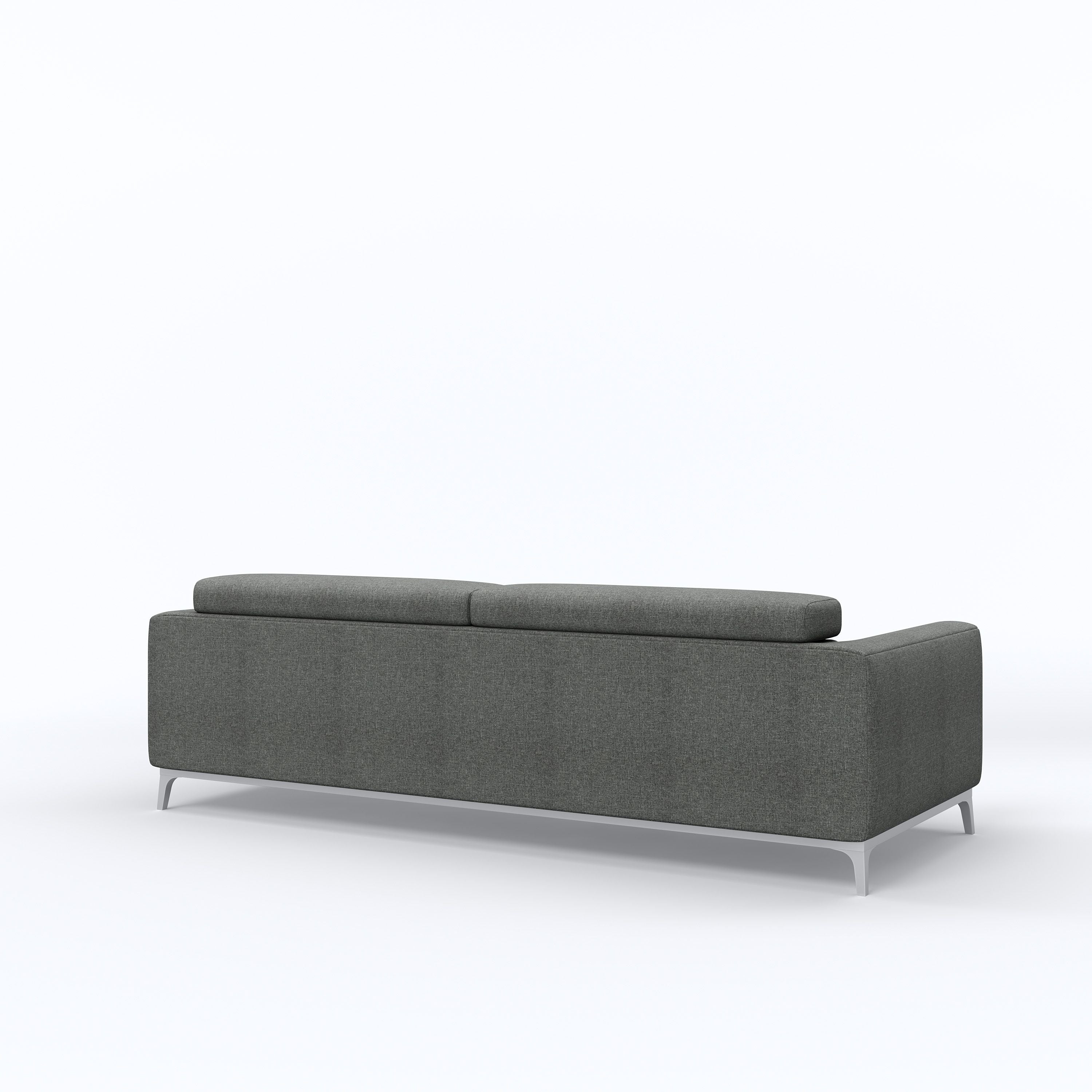 WESTIDO Tuxedo Fabric 3 Seater  Sofa (Finish Color - GREY, DIY(Do-It-Yourself))